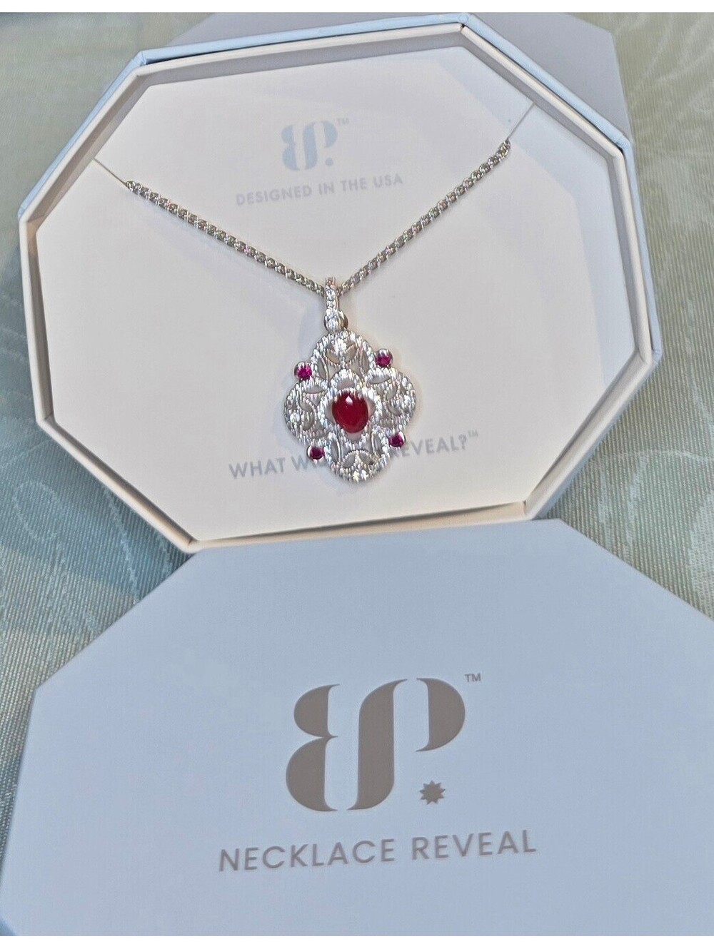 The Rose Empress Necklace with Lab-Created Ruby